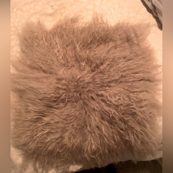 West Elm Faux Fur Pillow Case - Picture 1 of 3